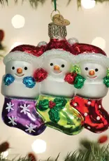 Old World Christmas Snow Family of 3 Ornament