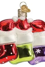 Old World Christmas Snow Family of 3 Ornament
