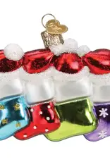 Old World Christmas Snow Family of 4 Ornament