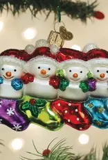Old World Christmas Snow Family of 4 Ornament