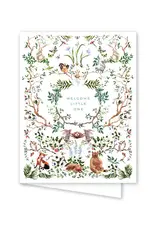 Card Woodland Baby Blue