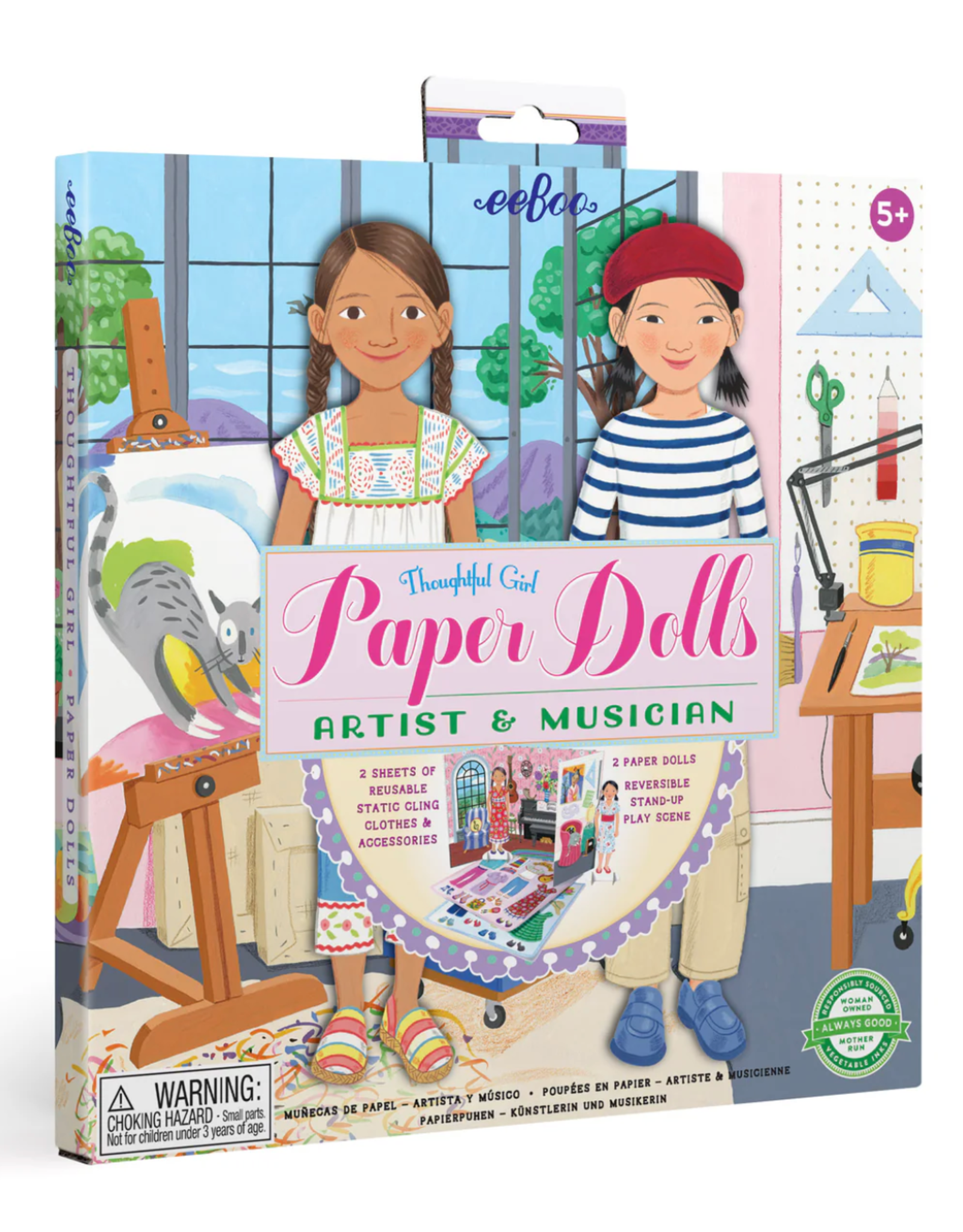 EEboo Pretend  Play Musician & Artist Paper Dolls