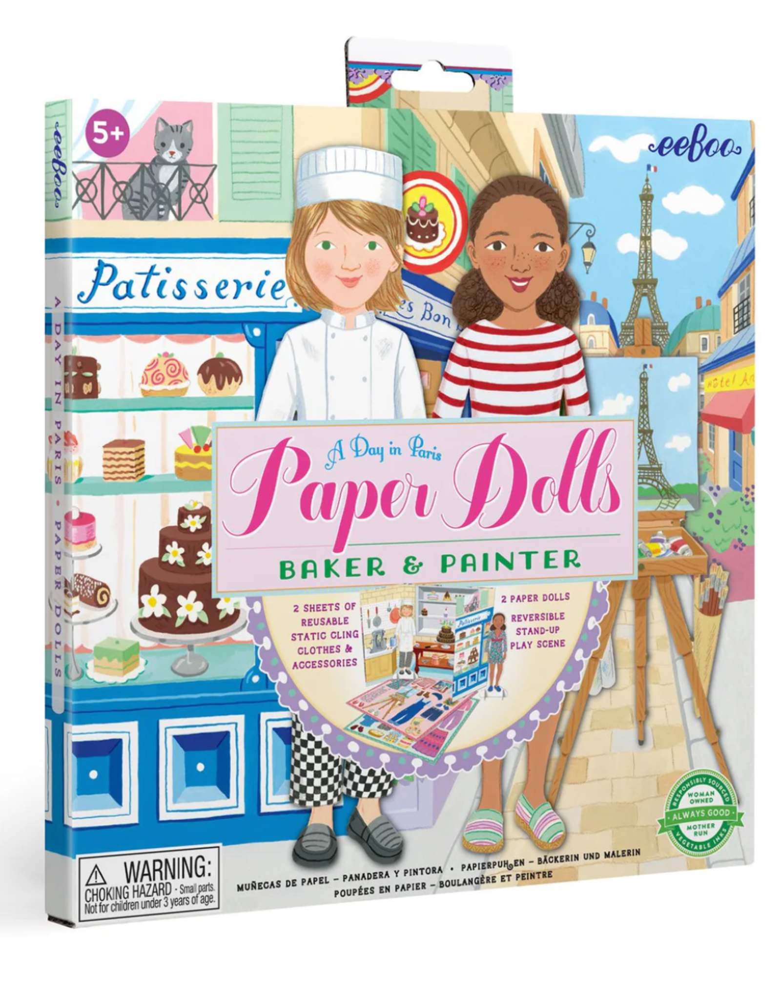 EEboo A Day in Paris Paper Dolls