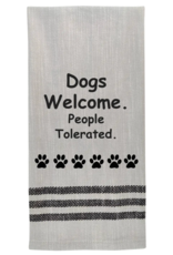 Wild Hare Designs Towel Dogs Welcome, People Tolerated