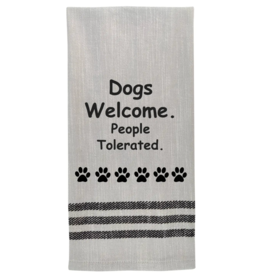 Wild Hare Designs Towel Dogs Welcome, People Tolerated