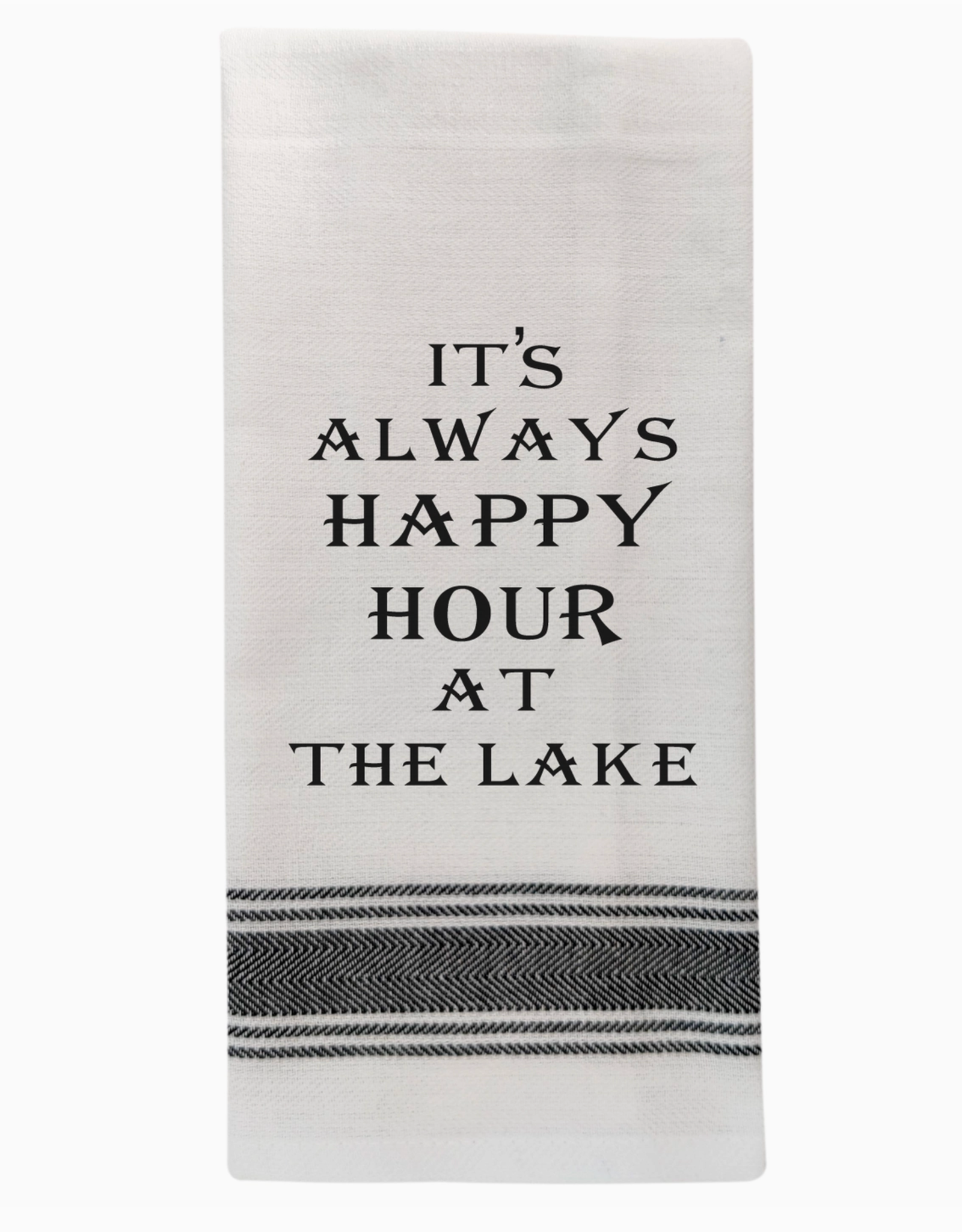 Wild Hare Designs Towel It's always happy hour at the lake