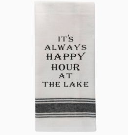 Wild Hare Designs Towel It's always happy hour at the lake