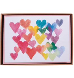 Notecards Rainbow Hearts