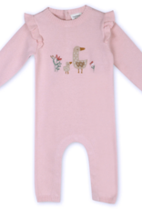 Viverano Organics Duck Mommy & Me Embroidered Ruffle Knit Jumpsuit