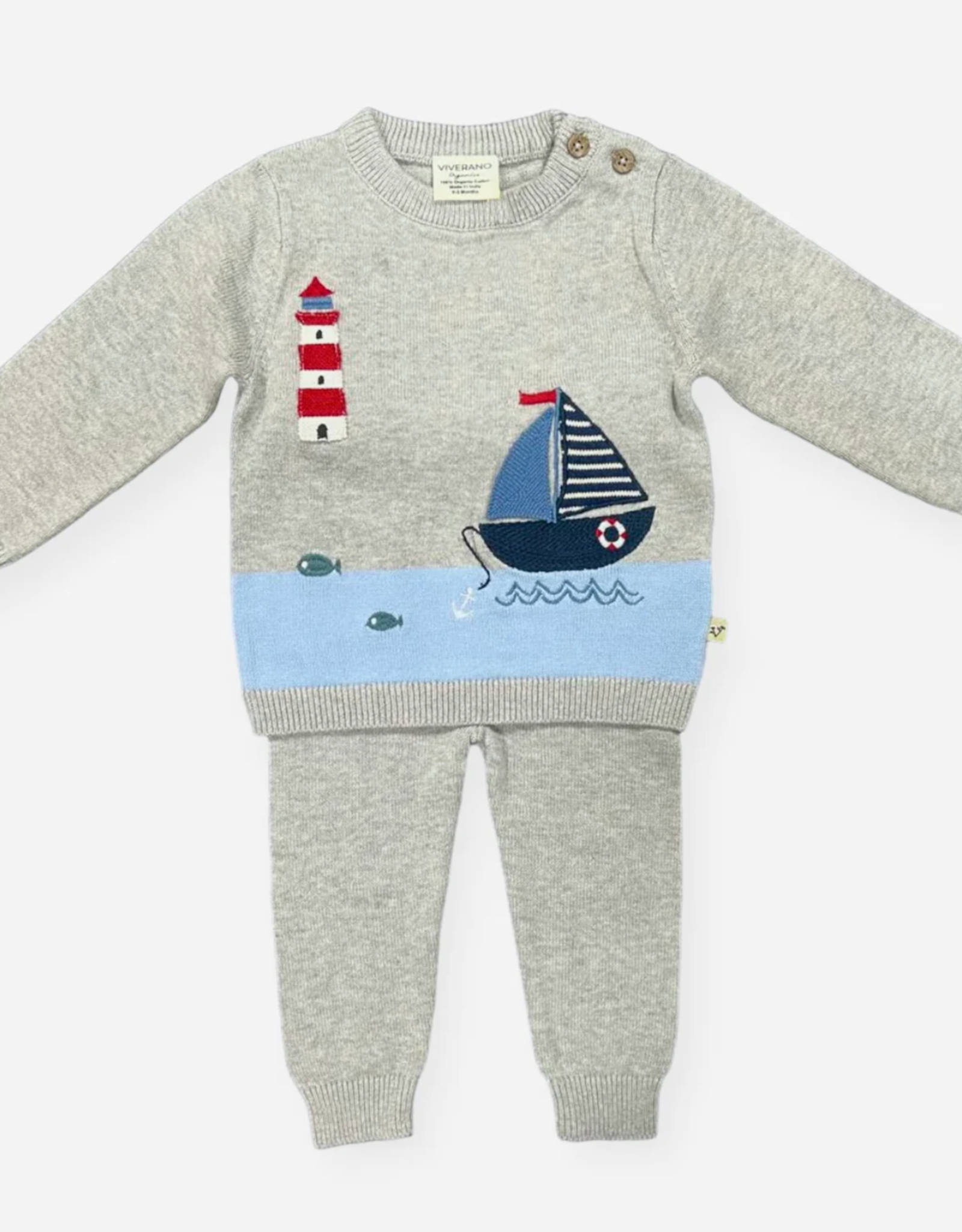 Lighthouse & Boat Pullover  & Pant Set