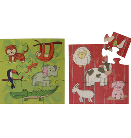 Maple Landmark Woodcraft Games to Go Animals Puzzle- Animals