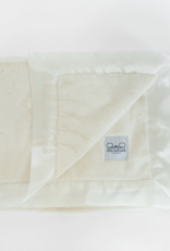 Ellie and Sam Luxury Satin Border Blanket Ivory