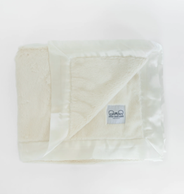 Ellie and Sam Luxury Satin Border Blanket Ivory