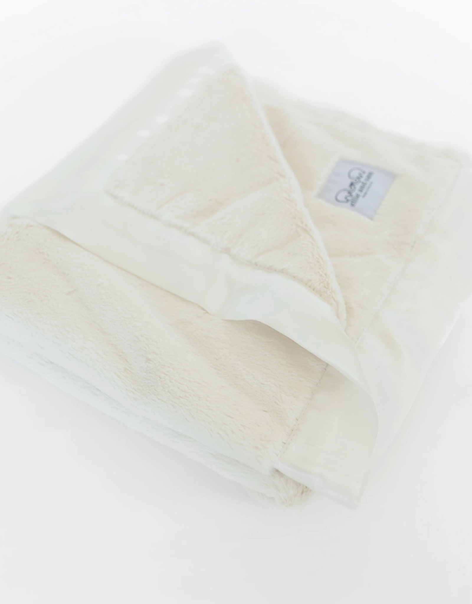 Ellie and Sam Luxury Satin Border Blanket Ivory