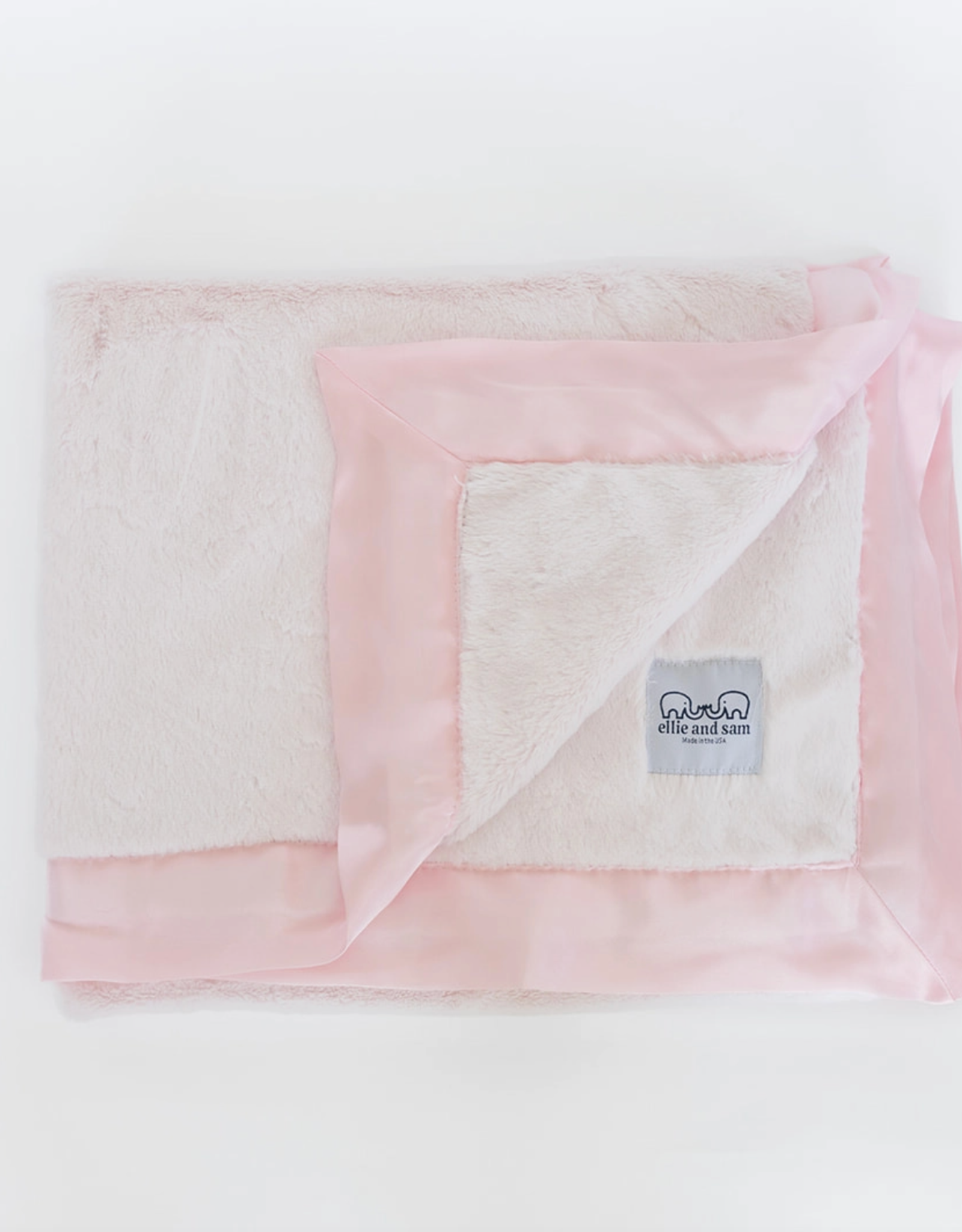 Ellie and Sam Luxury Satin Border Blanket Pink