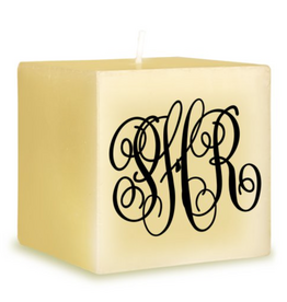 Embossed Graphics Embossed Engraved Candle - Monogram