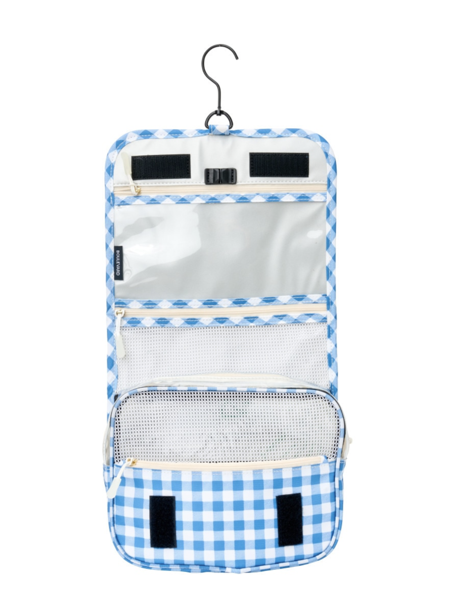 Boulevard Felix Toiletry Bag- Blue Gingham