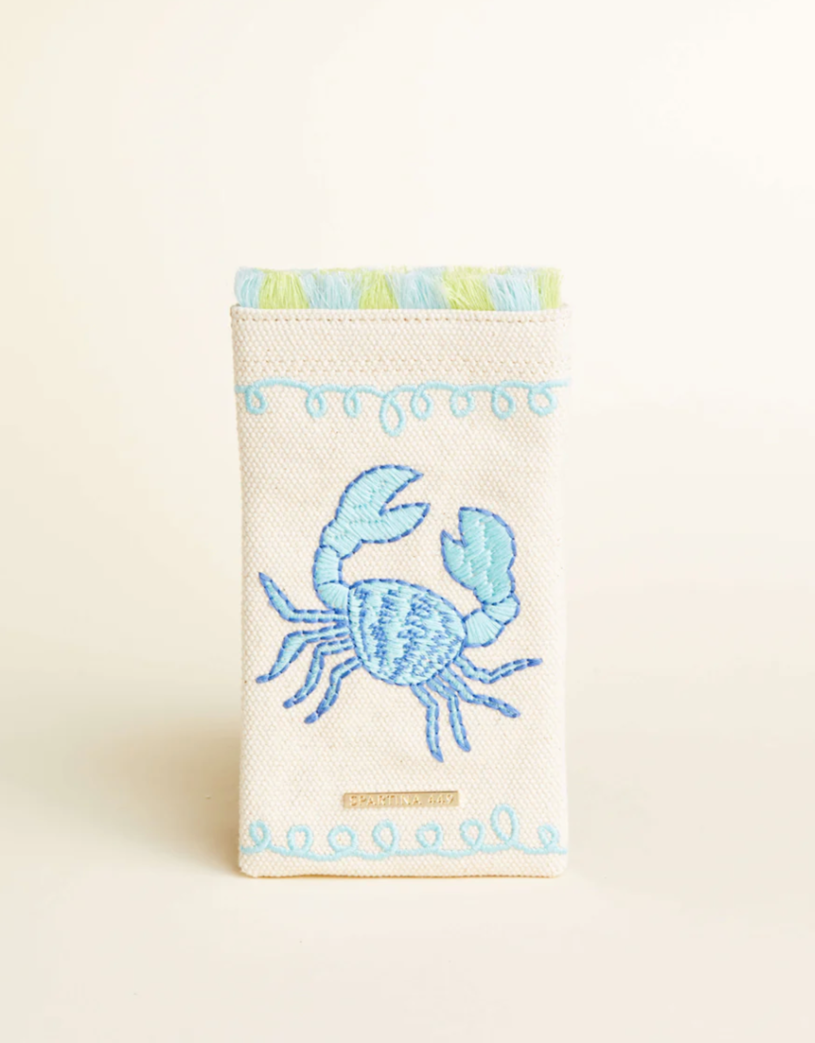Spartina Sunglass Case Overboard Crab