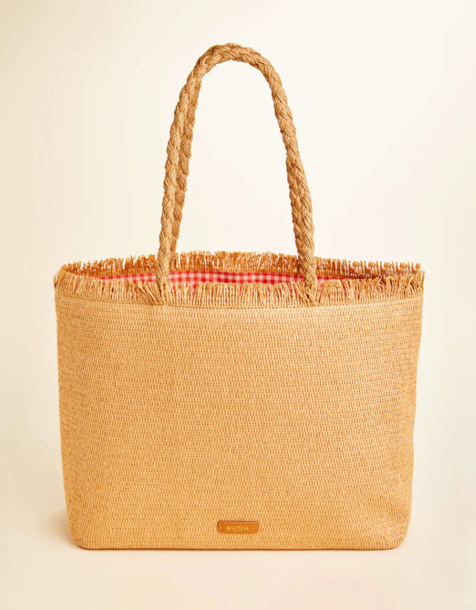 Spartina Woven Straw Tote Lobster