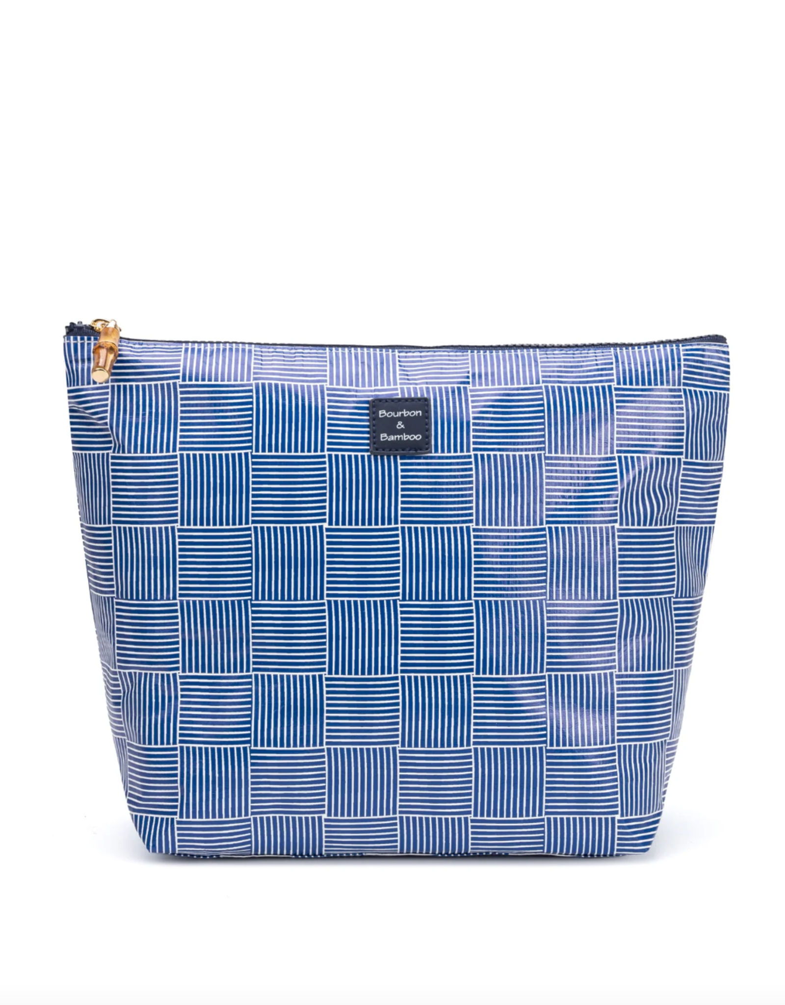 Bourbon & Bamboo Essentials Bag Navy Woven