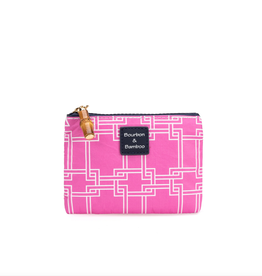 Bourbon & Bamboo Coin Pouch Pink Bamboo
