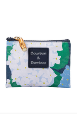Bourbon & Bamboo Coin Pouch Blue Hydrangea