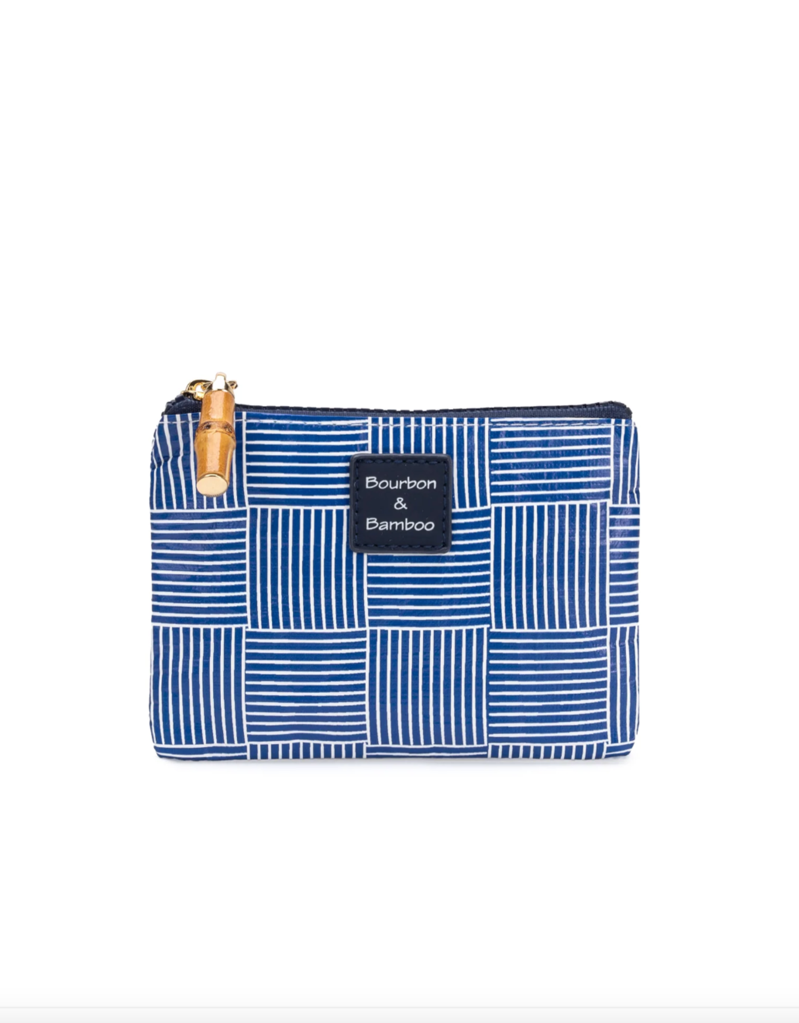 Bourbon & Bamboo Coin Pouch Navy Woven