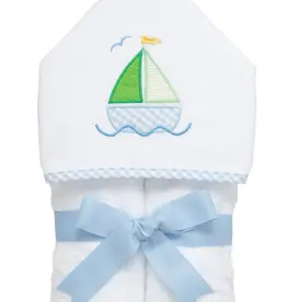 Three Marthas Everykid Towel Sailboat Blue