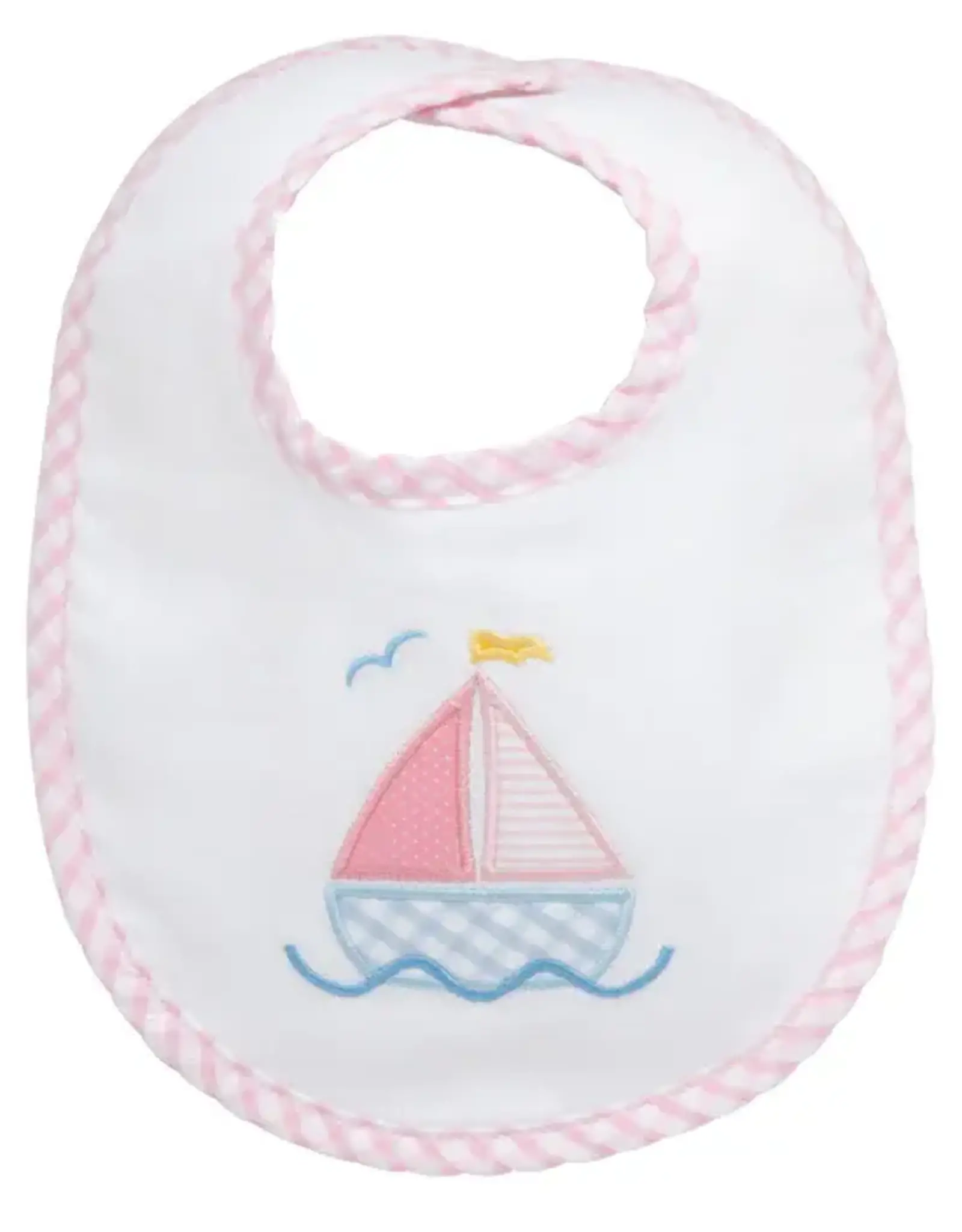 Three Marthas Basic Bib Sailboat Pink
