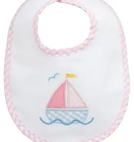 Three Marthas Basic Bib Sailboat Pink