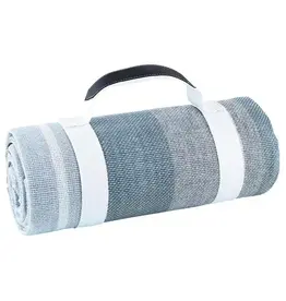 Santa Barbara Design Studio Face to Face Picnic Blanket- Grey White Blue