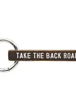 Santa Barbara Design Studio Keychain Wood Take the Back Roads