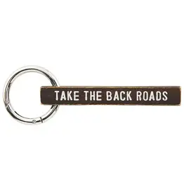 Santa Barbara Design Studio Keychain Wood Take the Back Roads