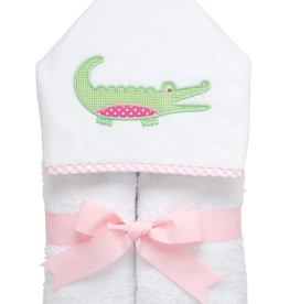 Three Marthas Everykid Towel Pink Alligator