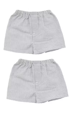 Mint Gray Seersucker Boxers