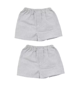 Oh Mint Gray Seersucker Boxers