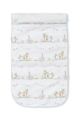 Kissy Kissy Noah's Print Burp-lt blue