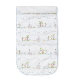 Kissy Kissy Noah's Print Burp-lt blue