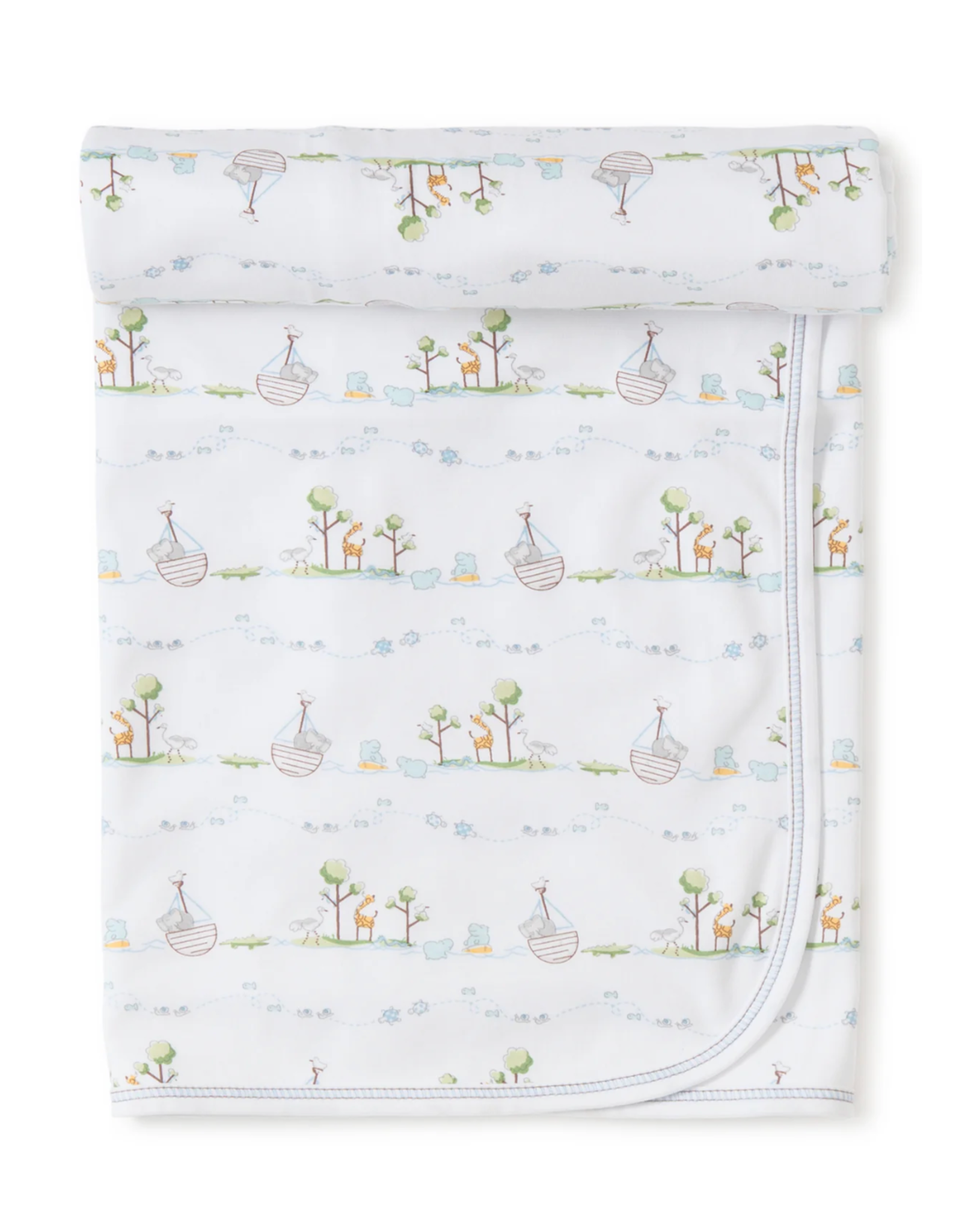 Kissy Kissy Blanket Noahs Print Blue