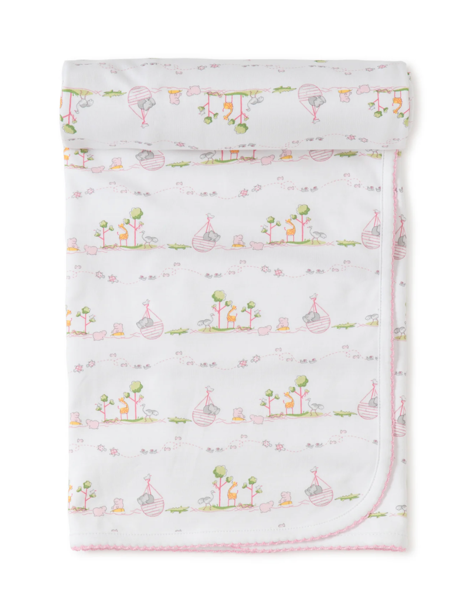 Kissy Kissy Blanket Noahs Print Pink