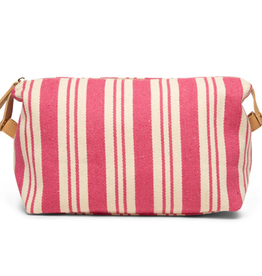 Brouk & Co Claire Striped Dopp Kit Pink