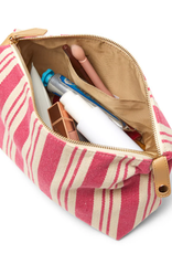 Brouk & Co Claire Striped Dopp Kit Pink