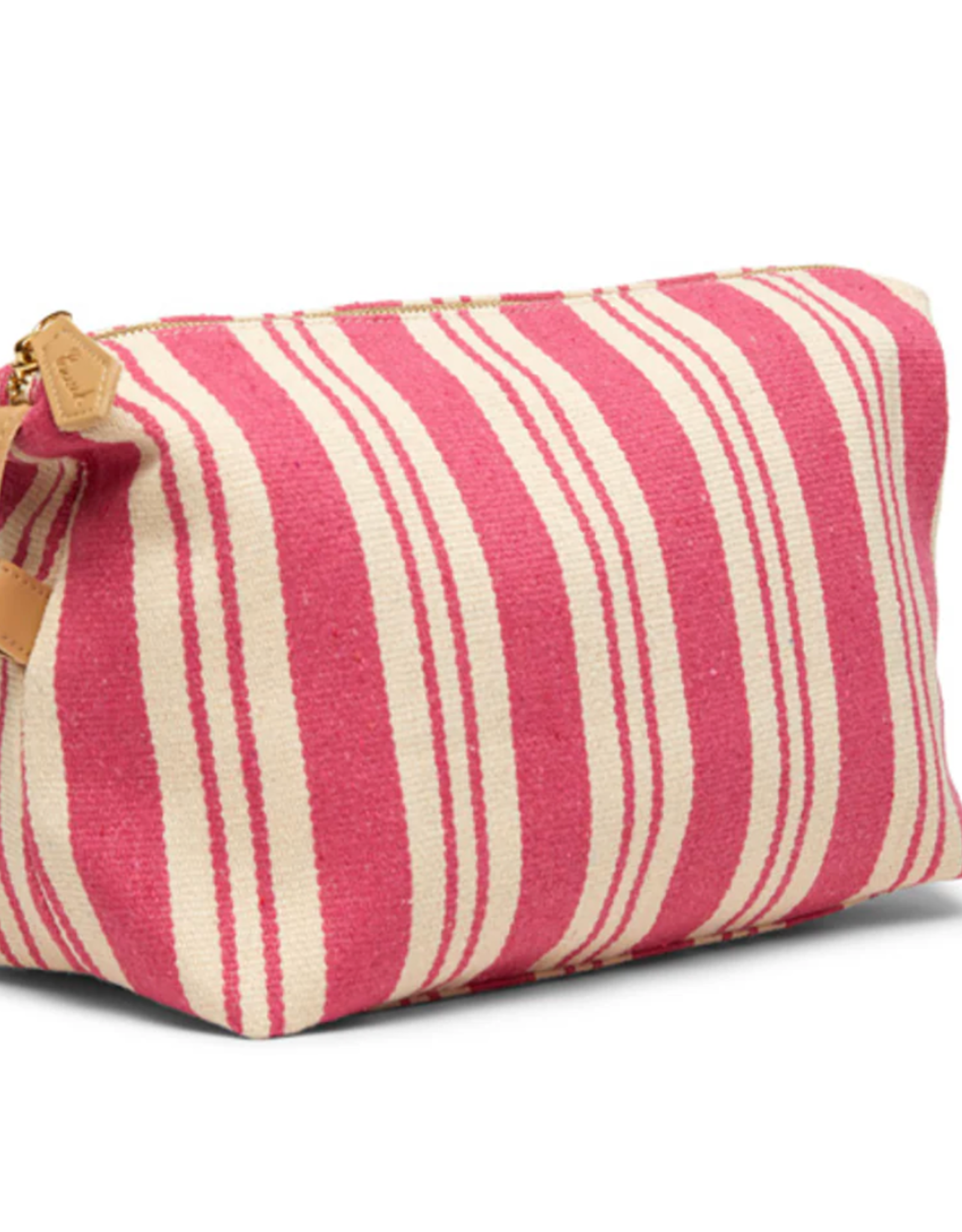 Brouk & Co Claire Striped Dopp Kit Pink