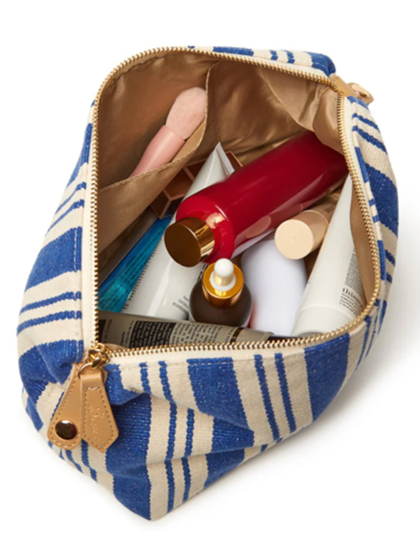 Brouk & Co Claire Striped Dopp Kit Blue