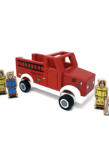 Jack Rabbit Creations To The Rescue Magnetic Red Fire Truck Set