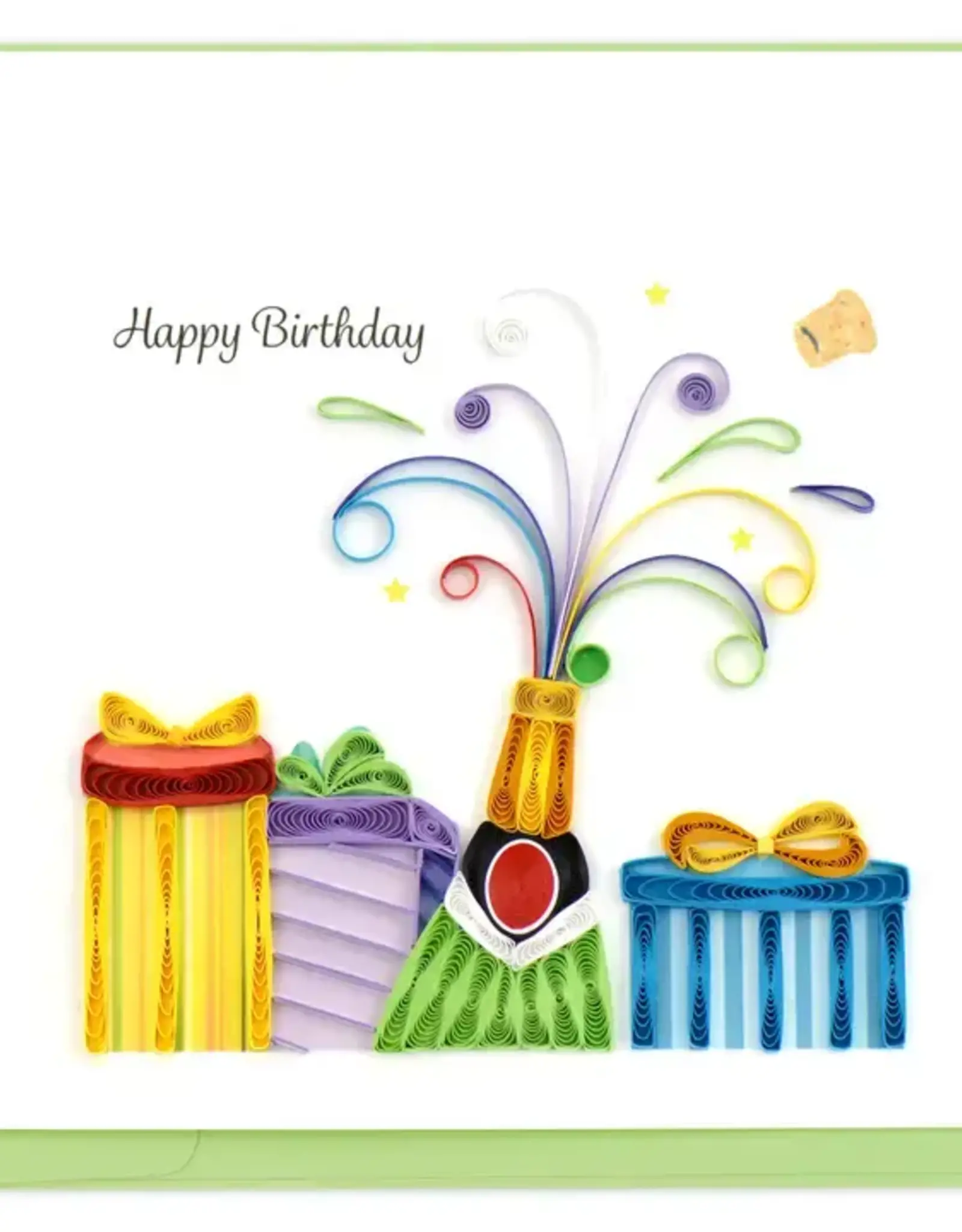 Quilling Card LLC Birthday Champagne