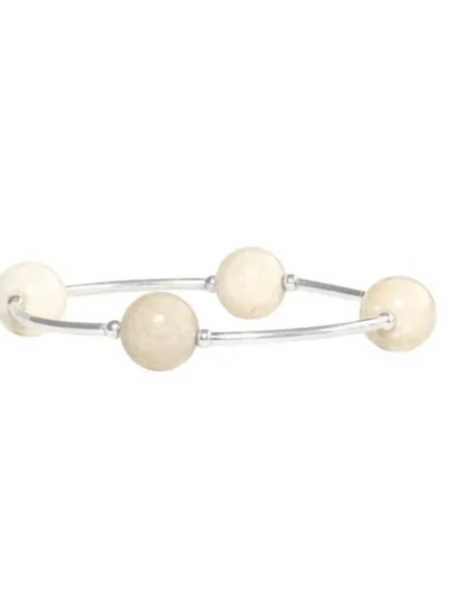 Made As Intended 12mm Natural Riverstone Pearl Blessing Bracelet