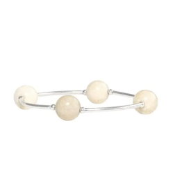 Made As Intended 12mm Natural Riverstone Pearl Blessing Bracelet