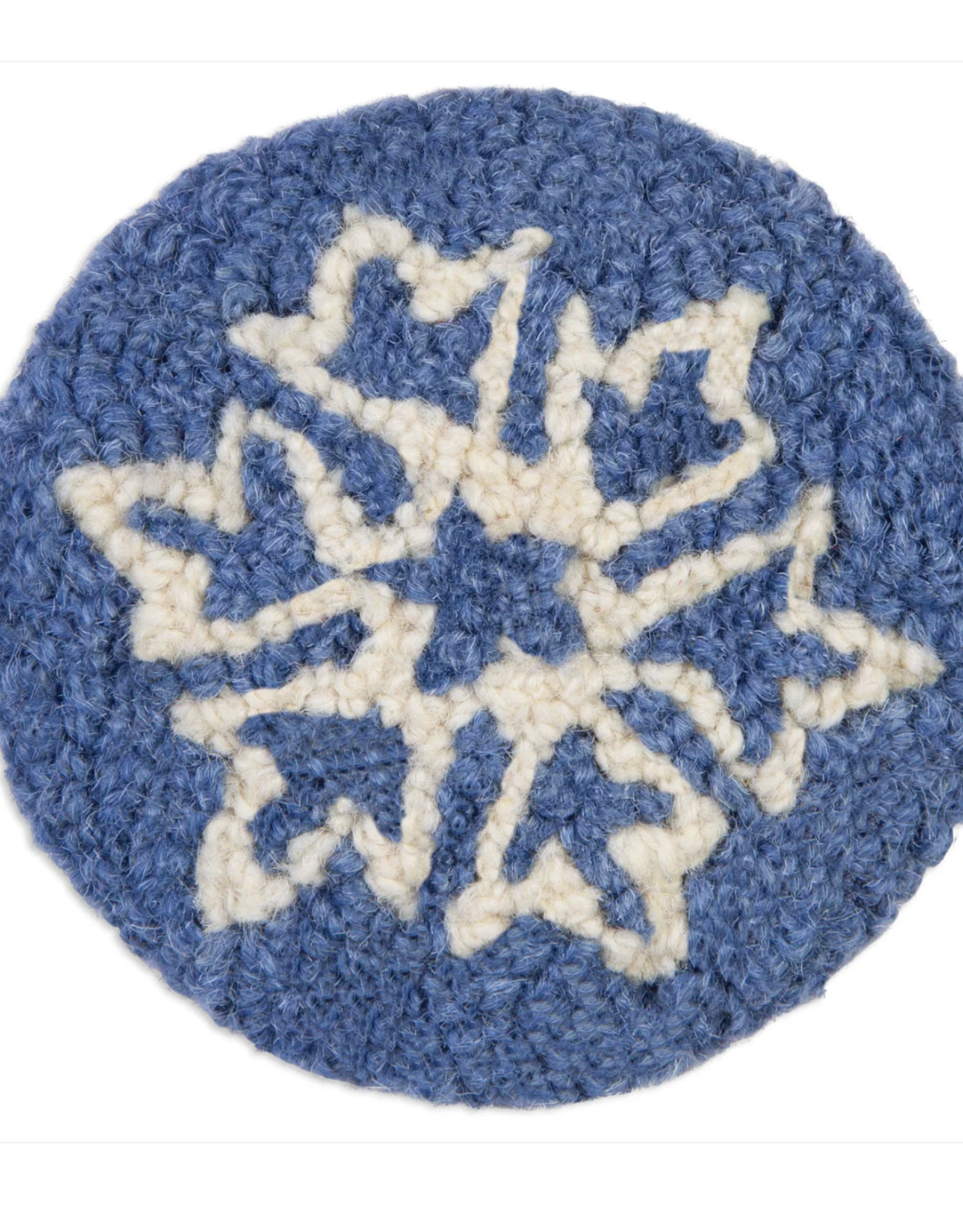 Chandler Four Corners Blue Icy Snowflake Coaster Set/4