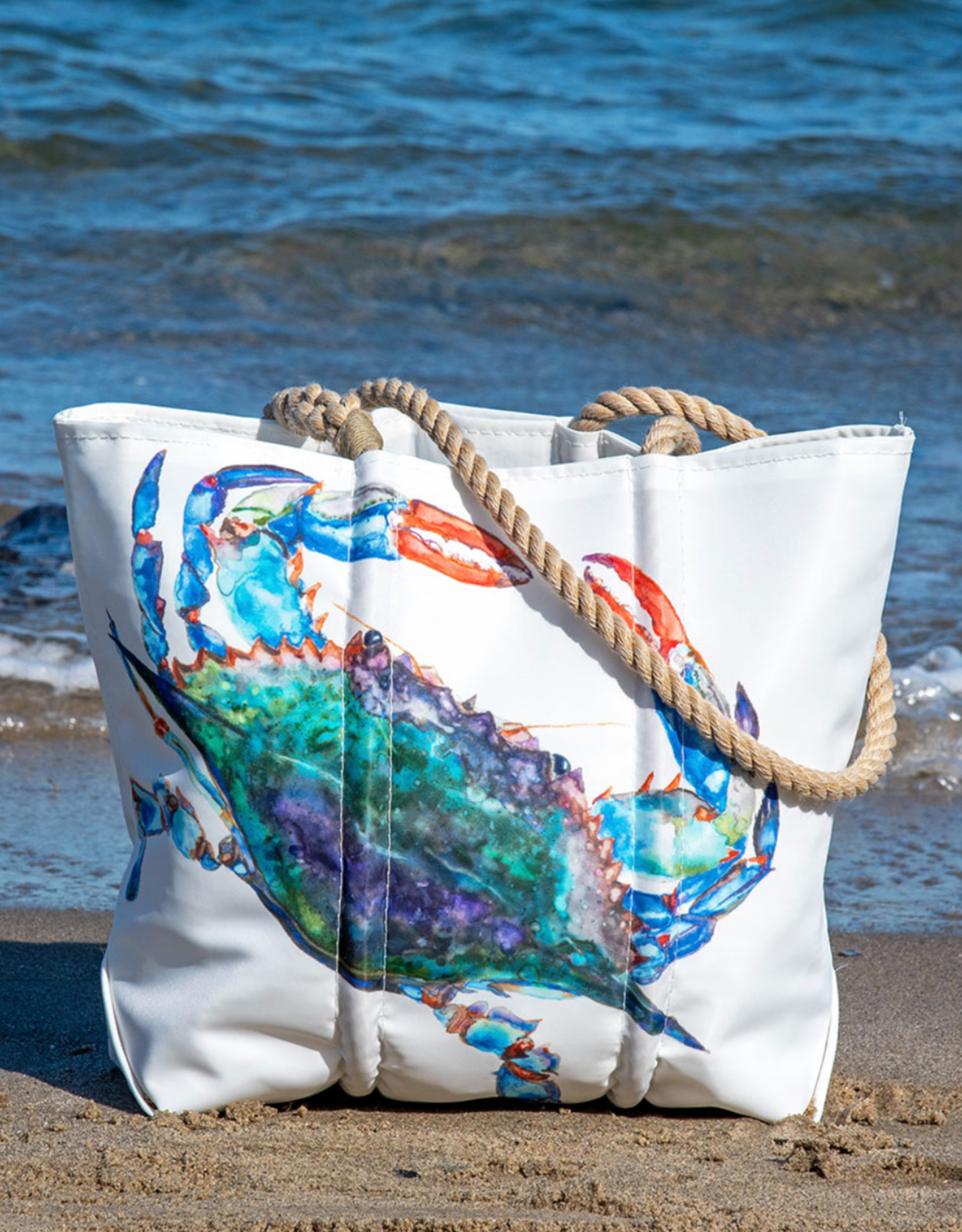 Sea Bags Medium Tote Watercolor Crab